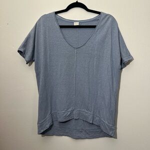 POETRY blue top shirt blouse hemp cotton natural fibers small
